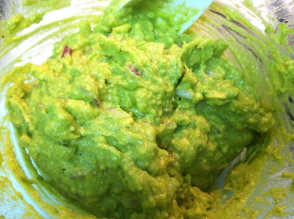 Mash avocados with a potato masher or with a fork. 