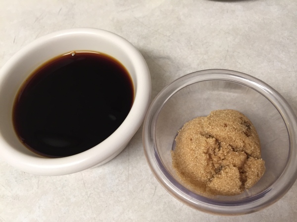 brown sugar and soy sauce